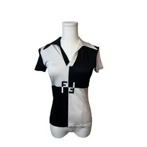 80s 90s FENDI ポリエステル シャツ ポロシャツ トップス Fendi | Tops | 9s Fendi Monogram Top | Poshmark
